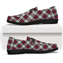 ScotsTee Shop Scottish Rose Dress Modern Tartan Plaid Canvas Loafer Shoes