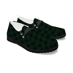ScotsTee Shop Scottish Rob Roy Hunting Tartan Plaid Canvas Loafer Shoes