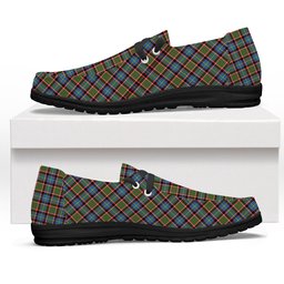 ScotsTee Shop Scottish Stirling SC Tartan Plaid Canvas Loafer Shoes