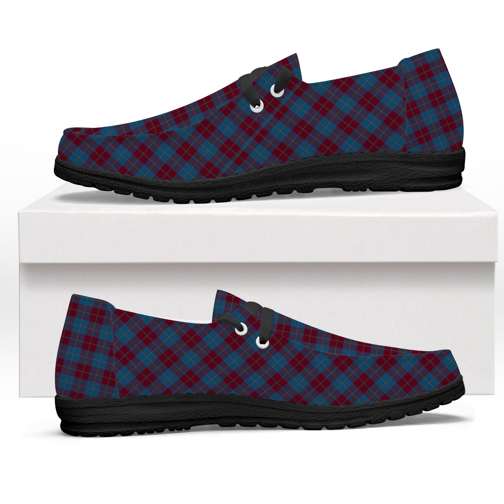 ScotsTee Shop Scottish Reagan Tartan Plaid Canvas Loafer Shoes