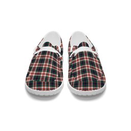 ScotsTee Shop Scottish Robertson Dress Modern Tartan Plaid Canvas Loafer Shoes