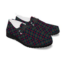 ScotsTee Shop Scottish Robertson of Struan Modern Tartan Plaid Canvas Loafer Shoes