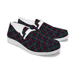 ScotsTee Shop Scottish Robertson of Struan Modern Tartan Plaid Canvas Loafer Shoes
