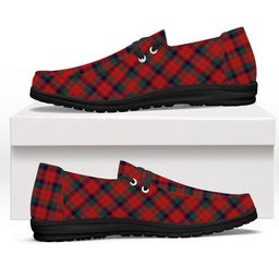 ScotsTee Shop Scottish Robertson 1819 Modern Tartan Plaid Canvas Loafer Shoes