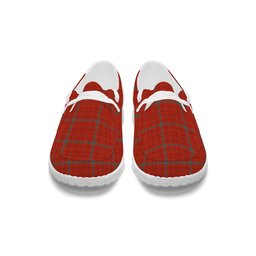 ScotsTee Shop Scottish Ross David Modern Tartan Plaid Canvas Loafer Shoes