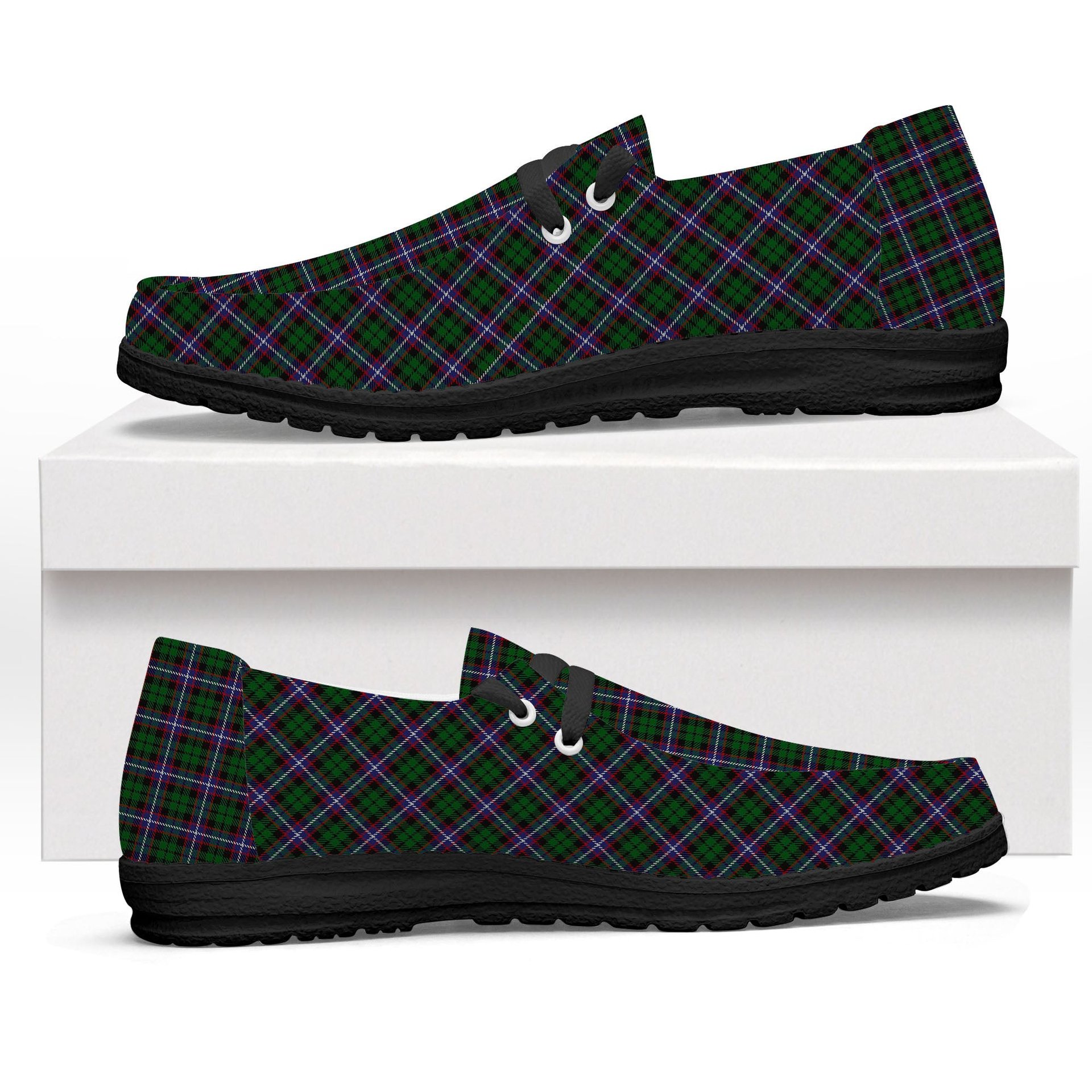 ScotsTee Shop Scottish Russell 1 Tartan Plaid Canvas Loafer Shoes