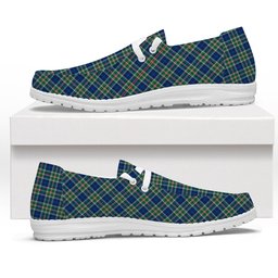 ScotsTee Shop Scottish Reid (Mill City) Modern Clan Tartan Plaid Canvas Loafer Shoes