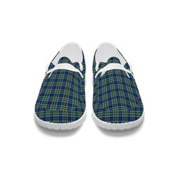 ScotsTee Shop Scottish Reid (Mill City) Modern Clan Tartan Plaid Canvas Loafer Shoes