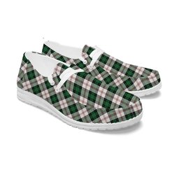 ScotsTee Shop Scottish Ross Arisaid Ancient Tartan Plaid Canvas Loafer Shoes