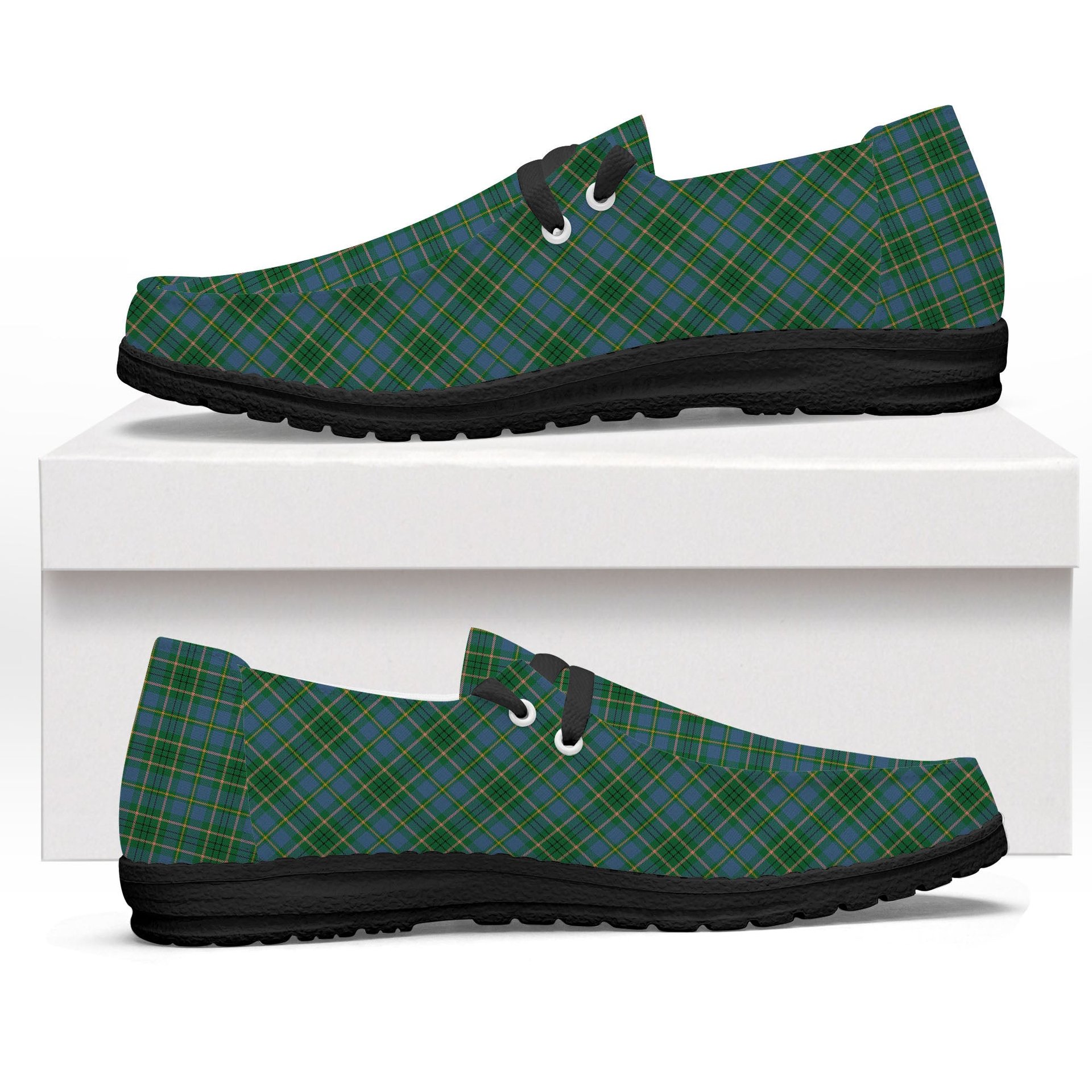 ScotsTee Shop Scottish Taylor Ancient Tartan Plaid Canvas Loafer Shoes