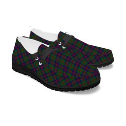 ScotsTee Shop Scottish Robertson Struan Tartan Plaid Canvas Loafer Shoes