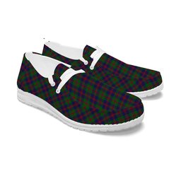 ScotsTee Shop Scottish Robertson Struan Tartan Plaid Canvas Loafer Shoes