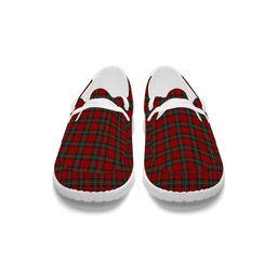 ScotsTee Shop Scottish Mensah Tartan Plaid Canvas Loafer Shoes