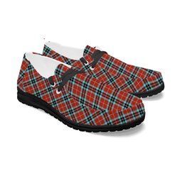 ScotsTee Shop Scottish McTavish Ancient Tartan Plaid Canvas Loafer Shoes