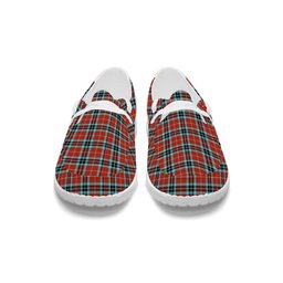 ScotsTee Shop Scottish McTavish Ancient Tartan Plaid Canvas Loafer Shoes