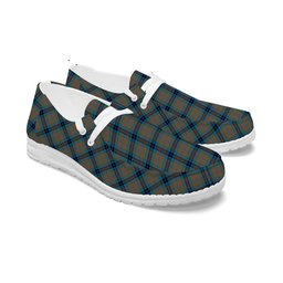 ScotsTee Shop Scottish McThomas Hunting Ancient Tartan Plaid Canvas Loafer Shoes