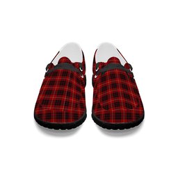 ScotsTee Shop Scottish Monroe Black and Red Tartan Plaid Canvas Loafer Shoes