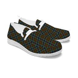 ScotsTee Shop Scottish McTavish Hunting Tartan Plaid Canvas Loafer Shoes