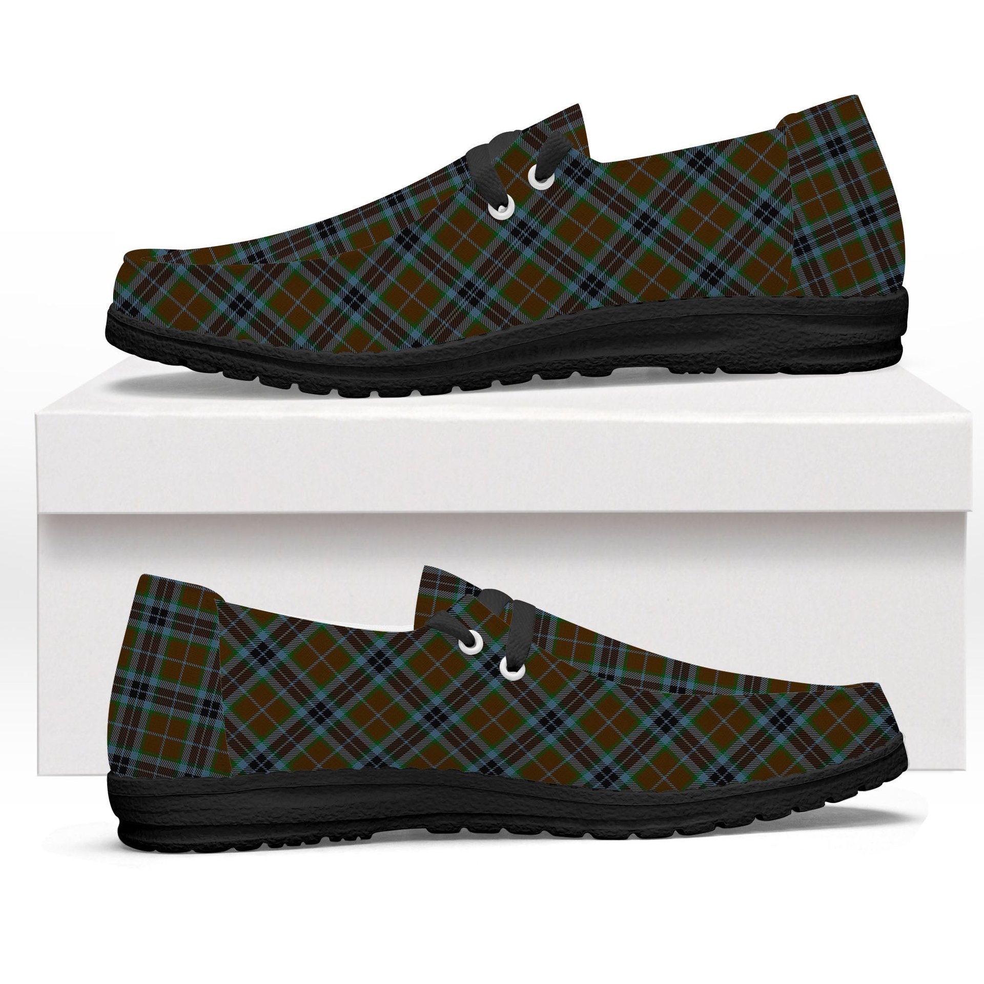 ScotsTee Shop Scottish McTavish Hunting Tartan Plaid Canvas Loafer Shoes