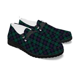 ScotsTee Shop Scottish Morrison Hunting Modern Tartan Plaid Canvas Loafer Shoes