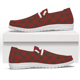 ScotsTee Shop Scottish Moffat District Ancient Tartan Plaid Canvas Loafer Shoes