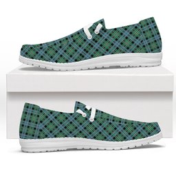 ScotsTee Shop Scottish Melville Modern Tartan Plaid Canvas Loafer Shoes