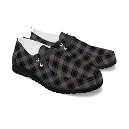 ScotsTee Shop Scottish Moffat Modern Tartan Plaid Canvas Loafer Shoes