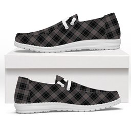ScotsTee Shop Scottish Moffat Modern Tartan Plaid Canvas Loafer Shoes