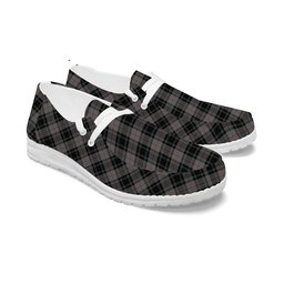 ScotsTee Shop Scottish Moffat Modern Tartan Plaid Canvas Loafer Shoes