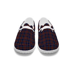ScotsTee Shop Scottish Moon Georgia USA Tartan Plaid Canvas Loafer Shoes