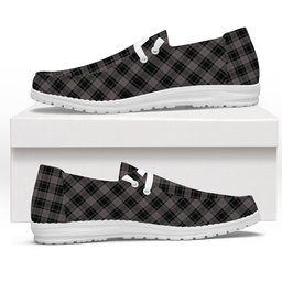 ScotsTee Shop Scottish Moffat 1984 Tartan Plaid Canvas Loafer Shoes