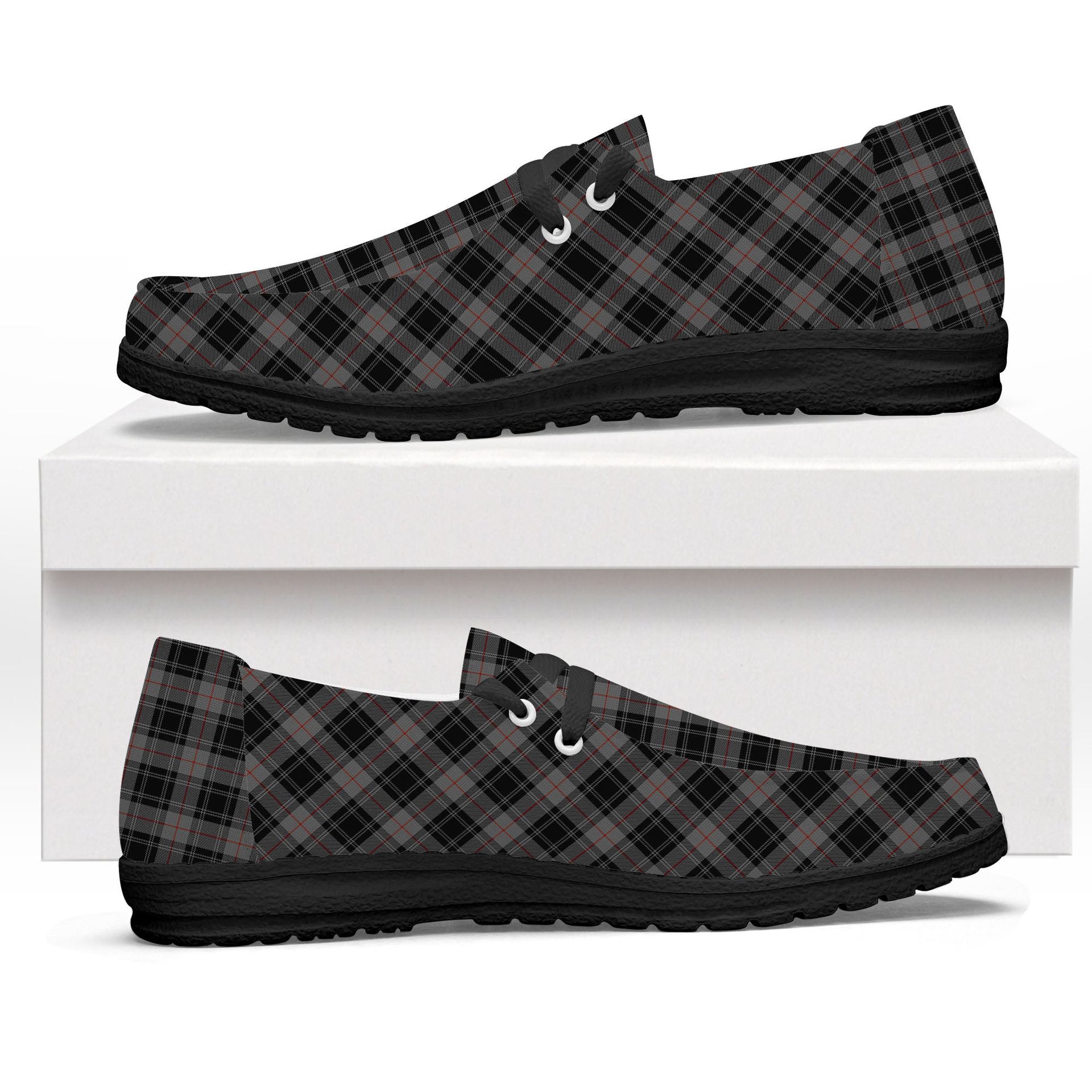 ScotsTee Shop Scottish Moffat 1984 Tartan Plaid Canvas Loafer Shoes