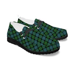 ScotsTee Shop Scottish Morrison Hunting Ancient Tartan Plaid Canvas Loafer Shoes