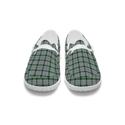 ScotsTee Shop Scottish Milne dress green Tartan Plaid Canvas Loafer Shoes