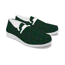 ScotsTee Shop Scottish Moncreiffe of Atholl Tartan Plaid Canvas Loafer Shoes