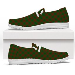 ScotsTee Shop Scottish Menzies Tartan Plaid Canvas Loafer Shoes