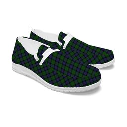 ScotsTee Shop Scottish Ogilvie of Inverarity VS 2 Tartan Plaid Canvas Loafer Shoes