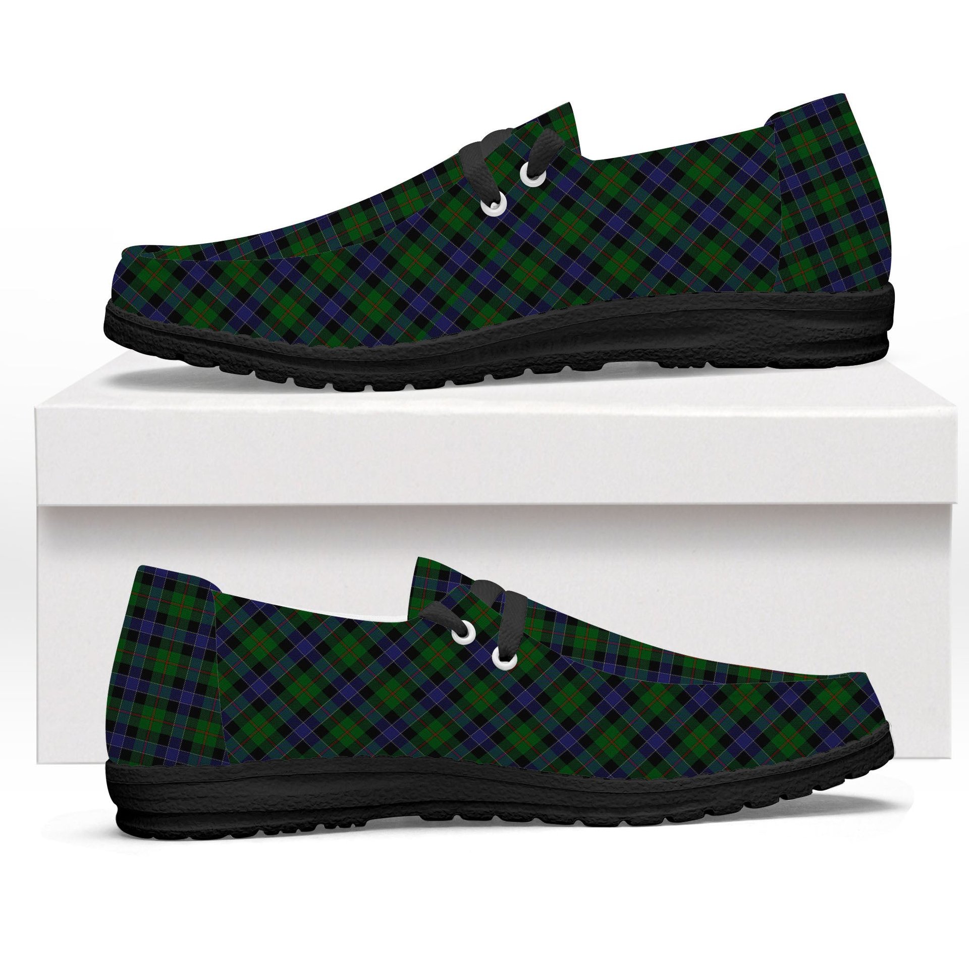 ScotsTee Shop Scottish Ogilvie of Inverarity VS 2 Tartan Plaid Canvas Loafer Shoes