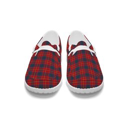 ScotsTee Shop Scottish Pitcairn Heritage Modern Tartan Plaid Canvas Loafer Shoes