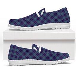 ScotsTee Shop Scottish Peacock Samantha Tartan Plaid Canvas Loafer Shoes