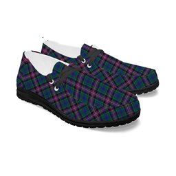 ScotsTee Shop Scottish Pitcairn Hunting Modern Tartan Plaid Canvas Loafer Shoes