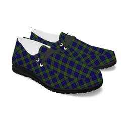 ScotsTee Shop Scottish Newman SC Tartan Plaid Canvas Loafer Shoes