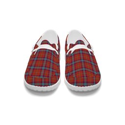 ScotsTee Shop Scottish Pitcairn Heritage Ancient Tartan Plaid Canvas Loafer Shoes