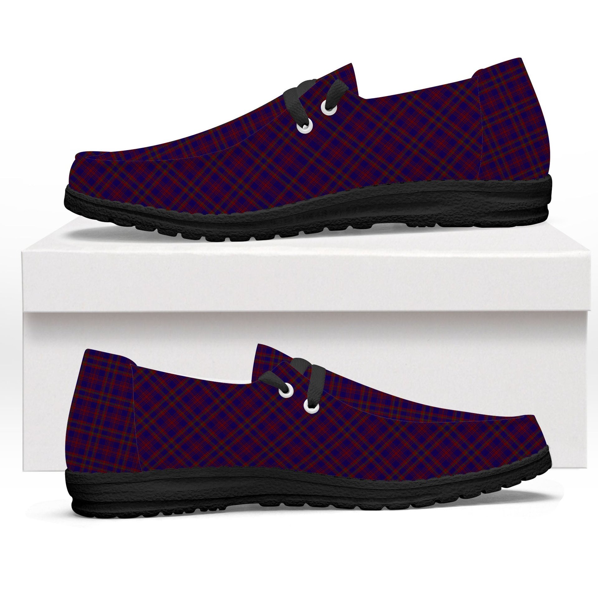 ScotsTee Shop Scottish Nithsdale Dalgliesh Tartan Plaid Canvas Loafer Shoes