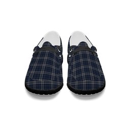 ScotsTee Shop Scottish Navy Formal Dress Tartan Plaid Canvas Loafer Shoes