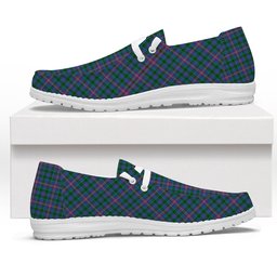 ScotsTee Shop Scottish Pitcairn Heritage Hunting Tartan Plaid Canvas Loafer Shoes