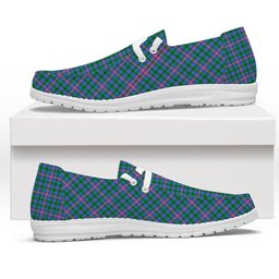 ScotsTee Shop Scottish Pitcairn Hunting Tartan Plaid Canvas Loafer Shoes