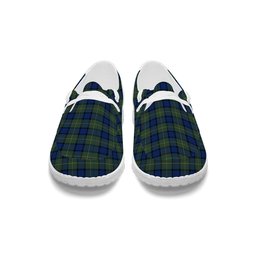 ScotsTee Shop Scottish Muir Modern Tartan Plaid Canvas Loafer Shoes