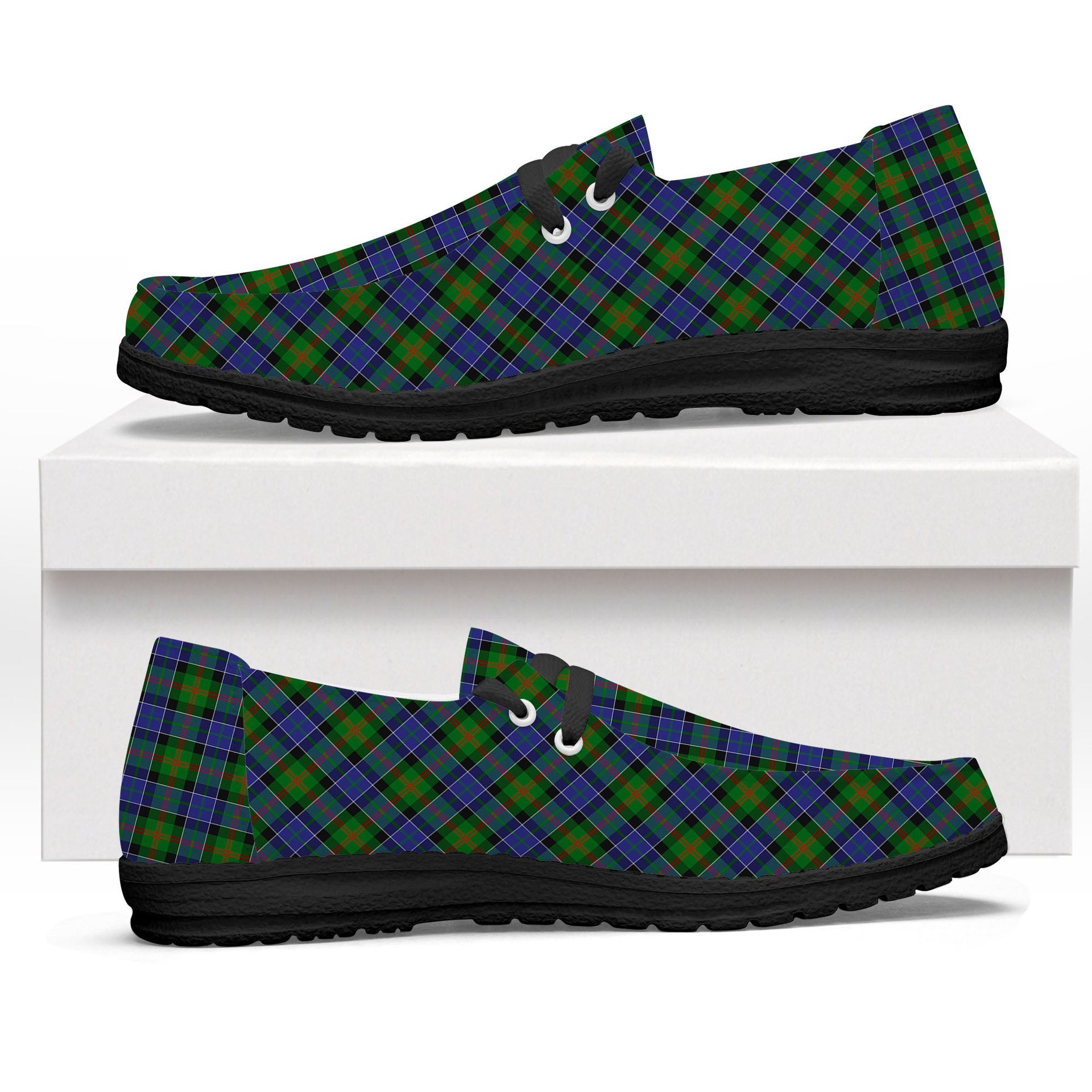ScotsTee Shop Scottish Paterson SC Tartan Plaid Canvas Loafer Shoes