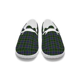 ScotsTee Shop Scottish Turnbull of Thornton Tartan Plaid Canvas Loafer Shoes